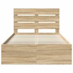 vidaXL Cadre de lit Sonoma 120 x 190 cm Bois de pin massif