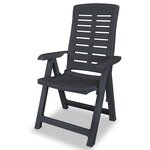 Vidaxl mobilier à dîner d'extérieur 7 pièces plastique anthracite