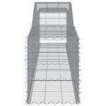 vidaXL Paniers à gabions arqués 9 Pièces 400x50x60/80 cm Fer galvanisé