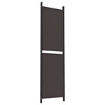 vidaXL Cloison de séparation 4 panneaux Marron 200x180 cm Tissu