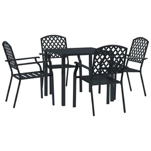 vidaXL Chaises d'extérieur lot de 4 design maillé acier anthracite