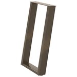 vidaXL Pieds de table à manger en forme de U  2 pièces  acier naturel  60 x (72-73) cm