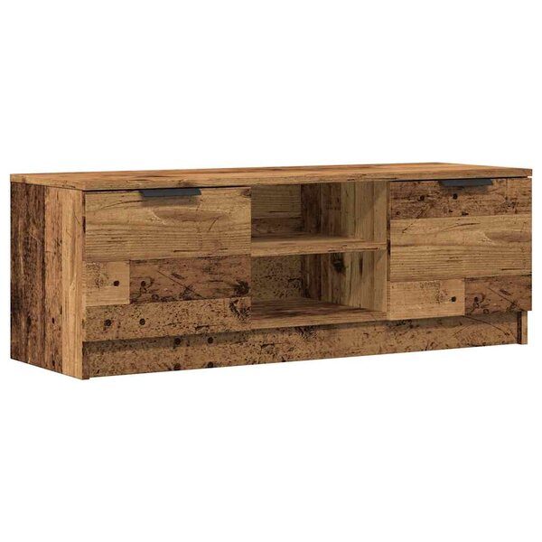 vidaXL Meuble TV vieux bois 102x35x36 5 cm bois d'ingénierie