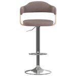 vidaXL Tabourets de bar lot de 2 taupe bois courbé et tissu
