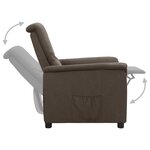 Vidaxl fauteuil releveur inclinable marron tissu