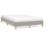 vidaXL Cadre de lit gris clair 120x190 cm tissu