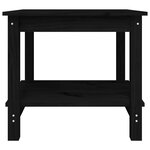 vidaXL Table basse Noir 50x50x45 cm Bois massif de pin
