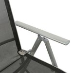 vidaXL Chaises de jardin lot de 2 Textilène et aluminium Argenté