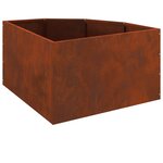 vidaXL Jardinière d'Angle Rouillé 60 x 60 x 35 cm