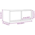 vidaXL Meubles TV 2 Pièces gris béton 60x31x25 5 cm bois d'ingénierie