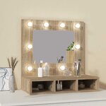 vidaXL Armoire de miroir avec LED Chêne sonoma 60x31 5x62 cm
