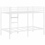 VidaXL Lit superposé sans matelas blanc 100x200 cm acier