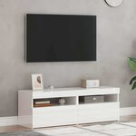 vidaXL Meubles TV avec lumières LED 2 Pièces blanc brillant 60x35x40 cm