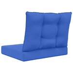 vidaXL Coussin de canapé d'extérieur 2 Pièces Bleu royal Polyester