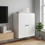 vidaXL Armoire Murale Blanc brillant 59 x 31 x 60 cm Bois d'ingénierie