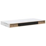 vidaXL Étagère Murale 2 pc Marbre blanc 50 x 23 5 x 3 8 cm