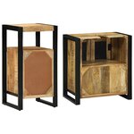 vidaXL Ensemble de mobilier de salle de bain 2 Pièces Bois Recyclé Solide