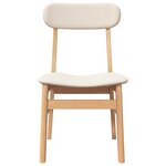 vidaXL Chaises à manger coussins 2 Pièces bois massif caoutchouc