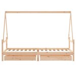 vidaXL Cadre de lit pour enfants gris 80x200 cm bois de pin massif