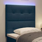 vidaXL Tête de lit LED avec bandes LED Bleu 80 cm tissu
