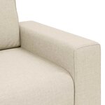 vidaXL Canapé 2 Pièces Beige Tissu en lin mélangé