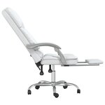 vidaXL Fauteuil de massage inclinable de bureau Blanc Similicuir