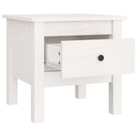 vidaXL Tables d'appoint 2 Pièces Blanc 40x40x39 cm Bois massif de pin