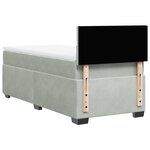 vidaXL Sommier à lattes de lit et matelas Gris clair 90x190 cm Velours