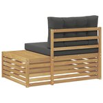vidaXL Canapé d'extérieur en bout avec coussin Blanc 115 x 83 x 73 cm