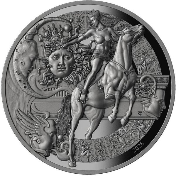 Monnaie QUEEN OF CREATIVITY 2 Oz Argent 25$ Liberia 2026 (PRÉCOMMANDE)