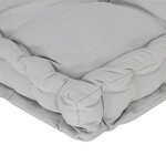 vidaXL Coussin de plancher de palette Coton 120x40x7 cm Gris