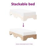 vidaXL Cadre de lit sans matelas empilable 90x200 cm bois massif