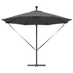 vidaXL Parasol banane à mât déporté Anthracite 294 x 294 x 248 cm