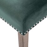 vidaXL Chaise de salle à manger Vert foncé Velours