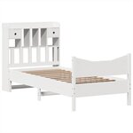 vidaXL Cadre de lit sans matelas blanc 75x190 cm bois de pin massif
