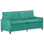 vidaXL Ensemble de Canapés 2 Pièces Turquoise Velours