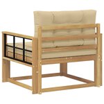 vidaXL Sofa de milieu extérieur Polyester Blanc