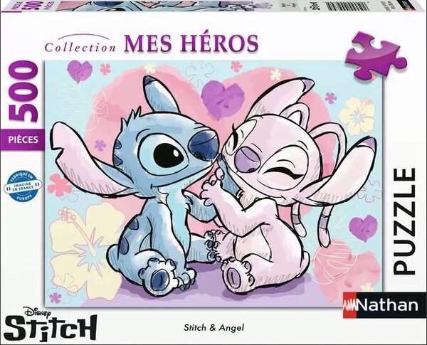 Puzzle 500 p Stitch et Angel - Disney