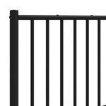 vidaXL Tête de lit métal noir 180 cm