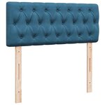 vidaXL Sommier à lattes de lit et matelas bleu 120x200 cm velours