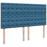 vidaXL Cadre de lit ottoman avec matelas bleu foncé 200x200 cm velours