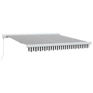 vidaXL Auvent rétractable anthracite/blanc 3x2 5 m tissu et aluminium