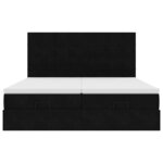 VidaXL Cadre de lit ottoman avec matelas noir 180x200cm velours