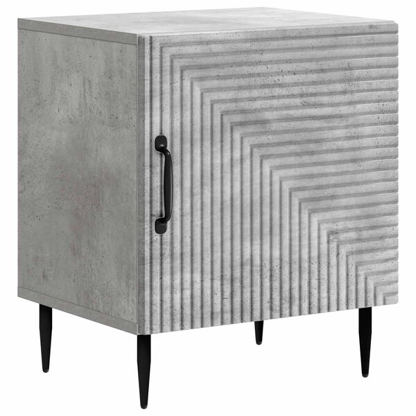 vidaXL Cabinet de chevet Gris béton 43 x 34 5 x 50 cm