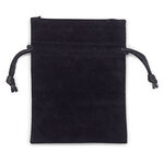 Pochon effet velours couleur rouge 12x12 cm (lot de 2)