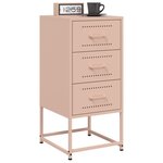 vidaXL Table de chevet rose 36x39x78 cm acier