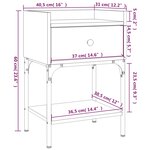 vidaXL Tables de chevet 2 Pièces sonoma gris 40 5x31x60 cm