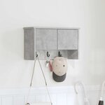 vidaXL Porte-manteau mural avec étagère Gris béton 50 x 20 x 30 cm