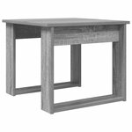 vidaXL Ensemble de tables basses 2 Pièces Gris Sonoma Bois d'ingénierie