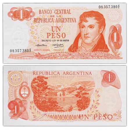 Billet de Collection 1 Peso 1974 Argentine - Neuf - P293